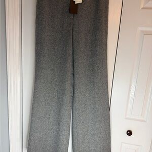 J.Crew Wool Trousers Size 8 Gray Donegal Tweed Ludlow Fit NWT
